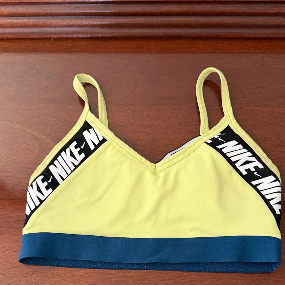 Nike Women's Bikini Top in Yellow and Blue